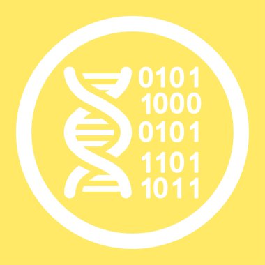 Genom kodu yuvarlak vektör simgesi