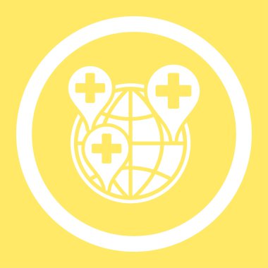 Vektör simgesi genel klinik şirket yuvarlak