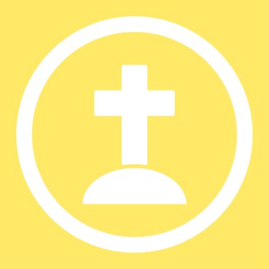 Mezar yuvarlak vektör simgesi