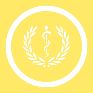 Sağlığa bakım amblemi vektör simge yuvarlak