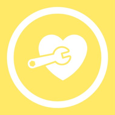 Kalp ameliyatı yuvarlak vektör simgesi