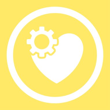 Kalp ameliyatı yuvarlak vektör simgesi