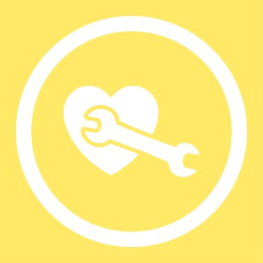 Kalp ameliyatı yuvarlak vektör simgesi