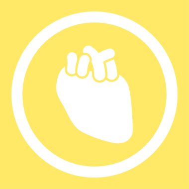 Kalp yuvarlak vektör simgesi