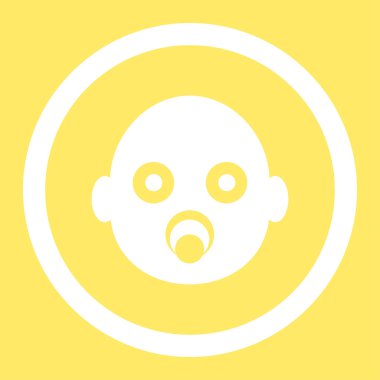 Bebek kafa yuvarlak vektör simgesi