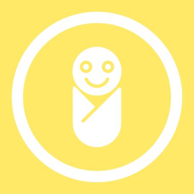 Bebek yuvarlak vektör simgesi