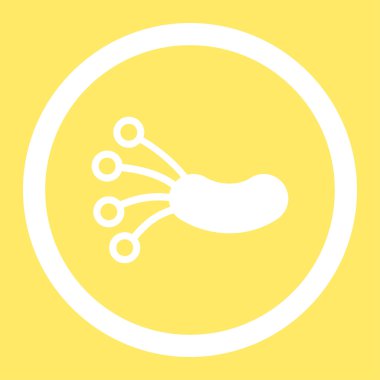 Enfeksiyon mikrop yuvarlak vektör simgesi