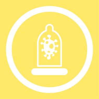 Enfeksiyon koruma yuvarlak vektör simgesi