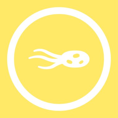 Mikroorganizma yuvarlak vektör simge rahatsız