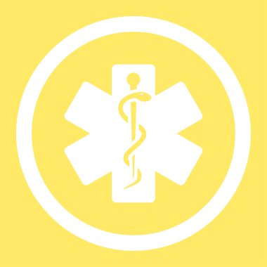 Hayat yuvarlak vektör yıldız simgesi