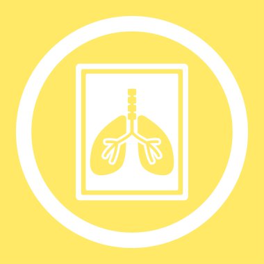 Akciğer röntgeni fotoğraf yuvarlak vektör simgesi