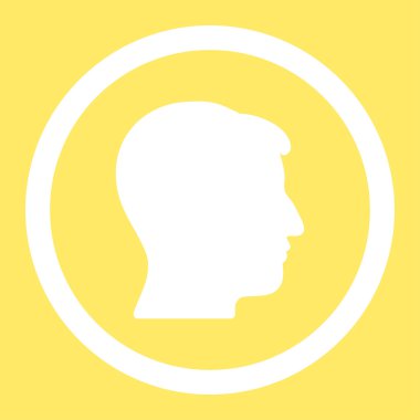 Adam baş vektör simge yuvarlak