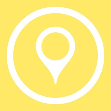 Harita işaretleyici yuvarlak vektör simgesi