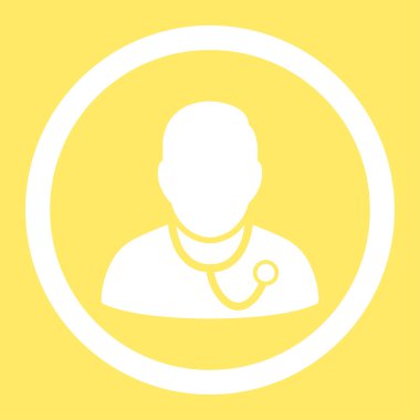 Doktor yuvarlak vektör simgesi