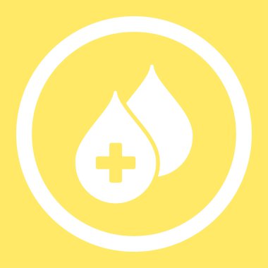 Tıbbi damla yuvarlak vektör simgesi