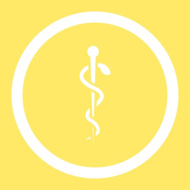 Tıbbi iğne yuvarlak vektör simgesi