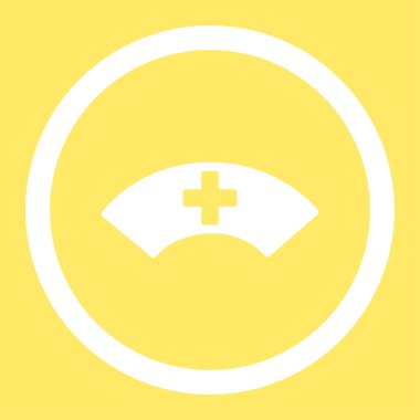 Tıbbi güneşlik yuvarlak vektör simgesi