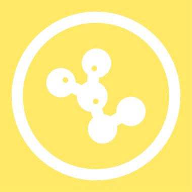 Mikrop kolonisi yuvarlak vektör simgesi