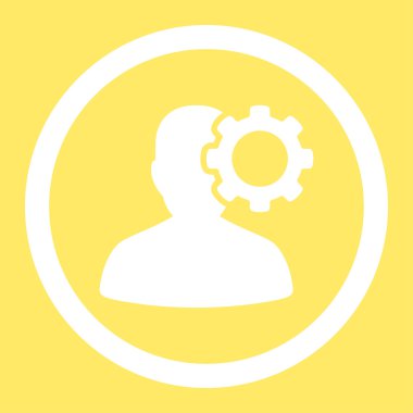 Migren yuvarlak vektör simgesi