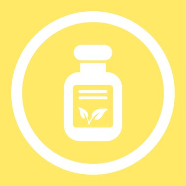 Doğal ilaçlar yuvarlak vektör simgesi