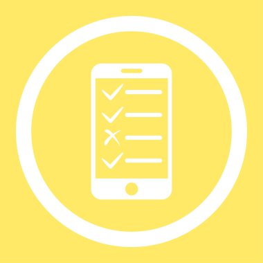 Mobil Test yuvarlak vektör simgesi