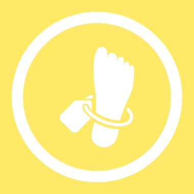 Morg etiketi vektör simge yuvarlak