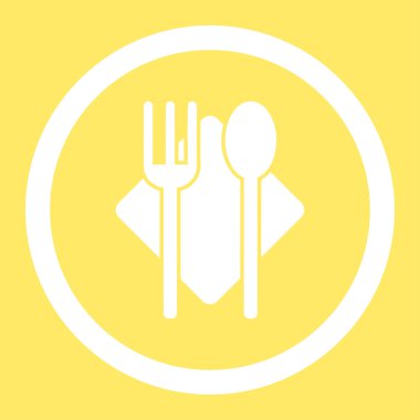 Beslenme yuvarlak vektör simgesi