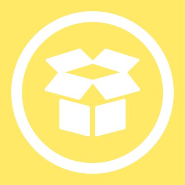 Aç kutusuna yuvarlak vektör simgesi