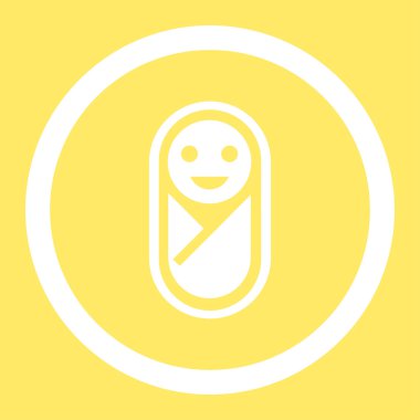 Yeni doğan yuvarlak vektör simgesi