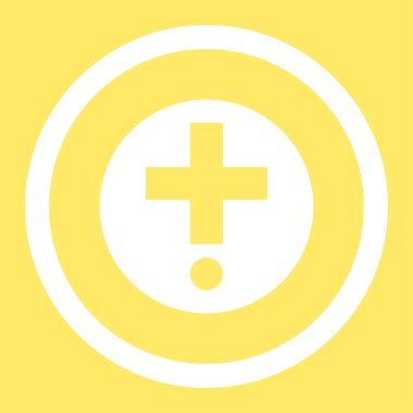 Eczane yuvarlak vektör simgesi