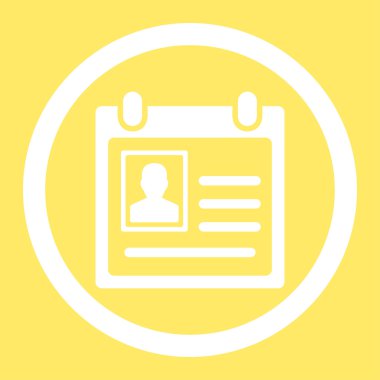 Kişisel rozet yuvarlak vektör simgesi