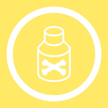 Zehir şişe yuvarlak vektör simgesi