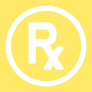 Reçete sembolü yuvarlak vektör simgesi