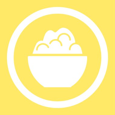 Porriage yuvarlak vektör simgesi