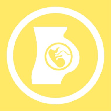 Gebelik yuvarlak vektör simgesi