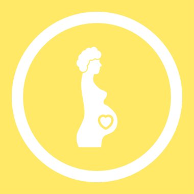 Hamile kadın yuvarlak vektör simgesi