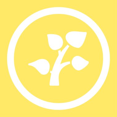 Bitki yuvarlak vektör simgesi