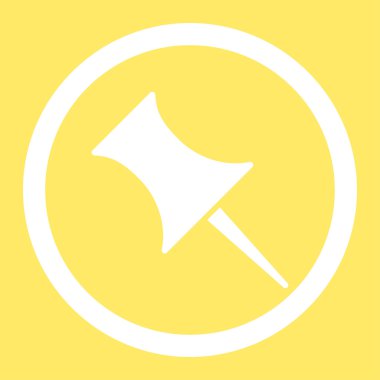 PIN yuvarlak vektör simgesi