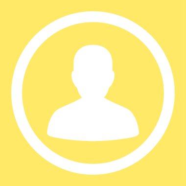 Portre yuvarlak vektör simgesi