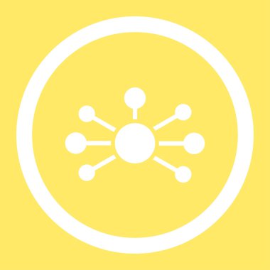 İlişkileri yuvarlak vektör simgesi