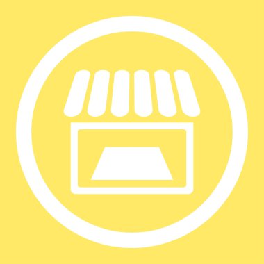 Dükkanı yuvarlak vektör simgesi