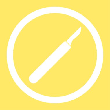 Neşter yuvarlak vektör simgesi