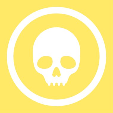 Kafatası yuvarlak vektör simgesi