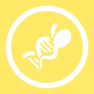 Sperm genom yuvarlak vektör simgesi