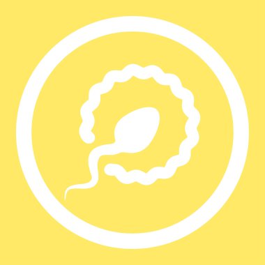 Sperm penetrasyon yuvarlak vektör simgesi