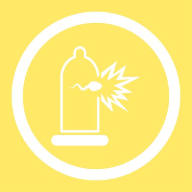 Sperm kaçış yuvarlak vektör simgesi