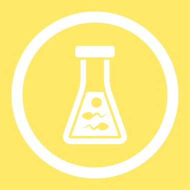 Sperm sıvı yuvarlak vektör simgesi