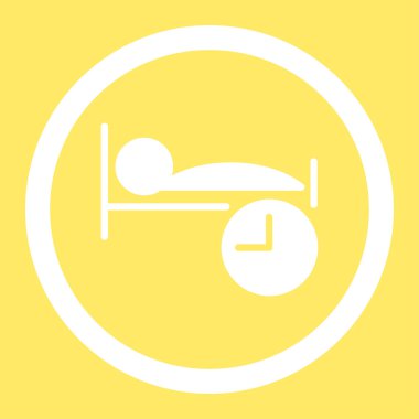 Zaman yuvarlak vektör simge uyku