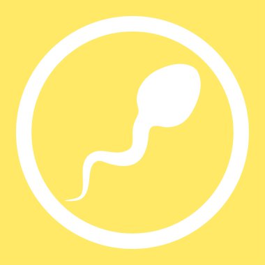 Spermatozoon yuvarlak vektör simgesi