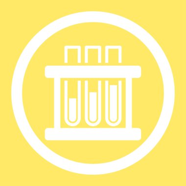 Test tüpleri yuvarlak vektör simgesi